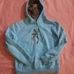Teal Blue browning hoodie
